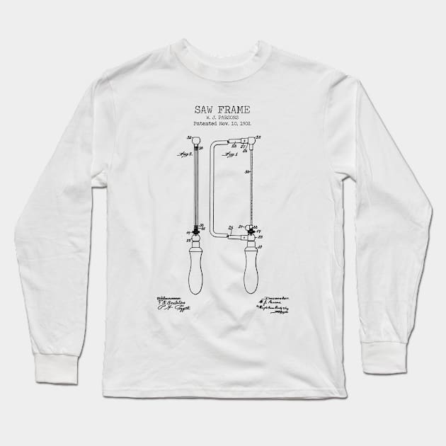 SAW FRAME patent Long Sleeve T-Shirt by Dennson Creative